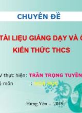 Chuyên đề Soạn tài liệu giảng dạy và ôn tập kiến thức THCS - Trần Trọng Tuyền
